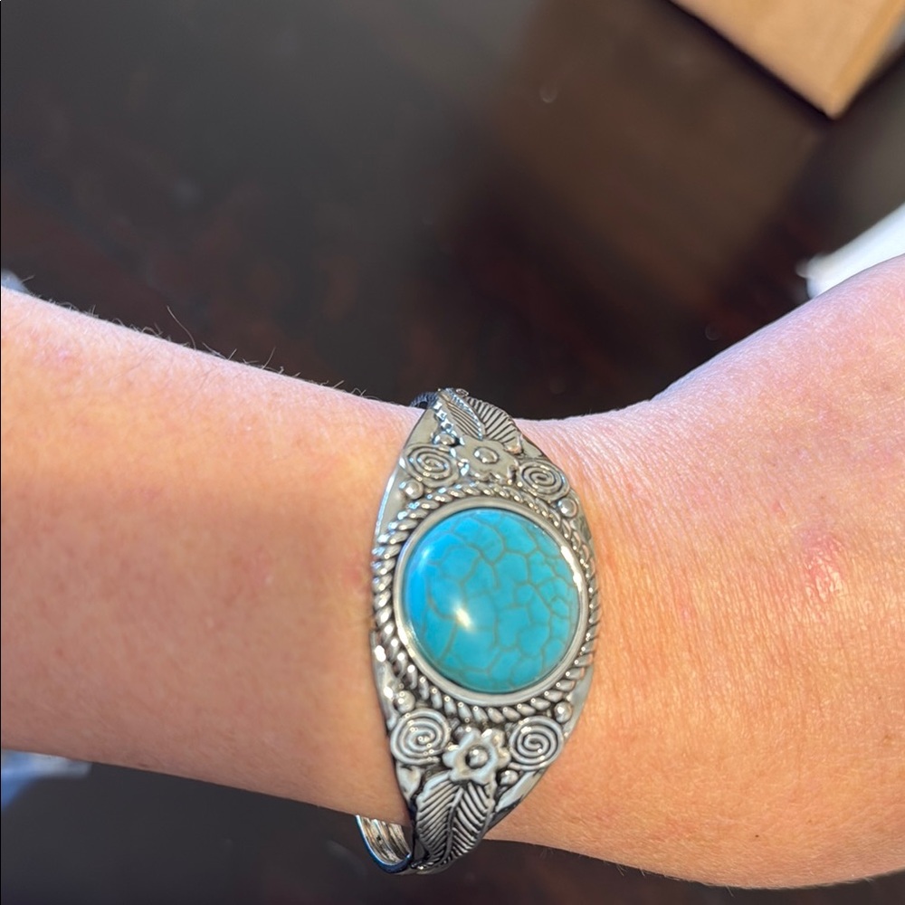 Silver and Turquoise Bracelet